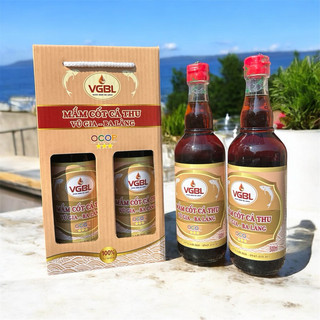 XÁCH HỘP 2 CHAI THUỶ TINH MẮM CÁ THU 500ML 40N