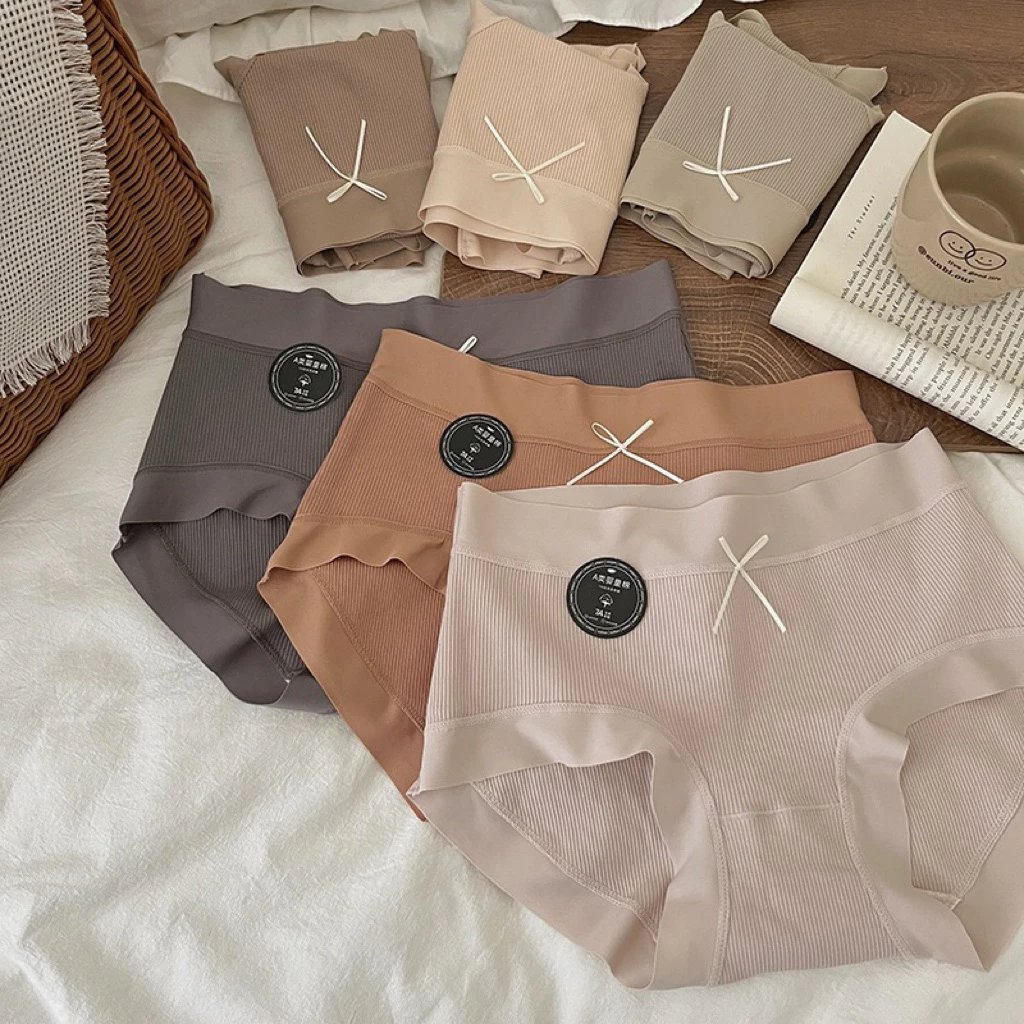 [Peinn] Combo 5 Quần Lót Nữ Cotton Gân Tăm Co Dãn Đàn Hồi Tốt, 2 Lớp Lót Kháng Khuẩn (7A MỚI)