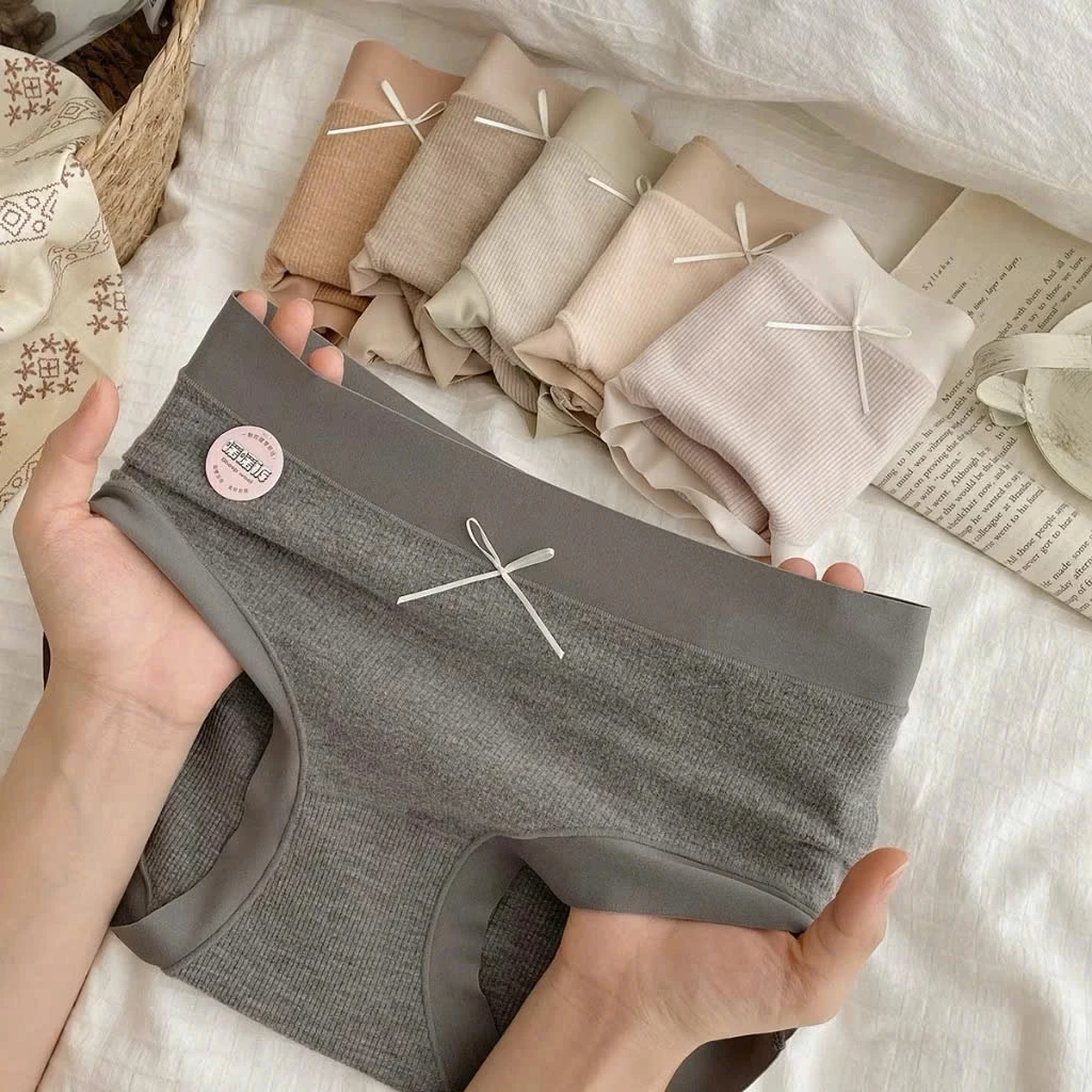 [Peinn] Combo 5 Quần Lót Nữ Cotton Gân Tăm Co Dãn Đàn Hồi Tốt, 2 Lớp Lót Kháng Khuẩn (7A MỚI)
