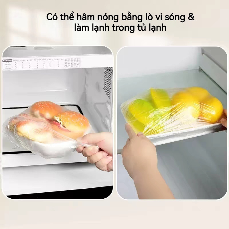 Túi Màng Bọc Thực Phẩm Co Giãn Có Chun Siêu Dai Tiện Lợi Bọc Đồ Ăn Cho Nhà Bếp