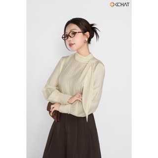 Áo Kiểu Nữ 𝐂𝐂𝐇𝐀𝐓 Dáng Suông Kiểu Cổ Isabelle Chất Liệu Mềm Mịn 25ADV2009ST
