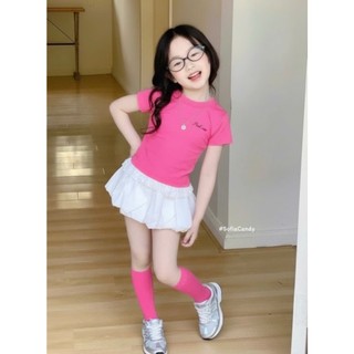 [B&G] Sét váy cá tính áo thun trắng kèm chân váy đen có quần bảo hộ cho bé gái từ 10-45kg(2-12 tuổi)
