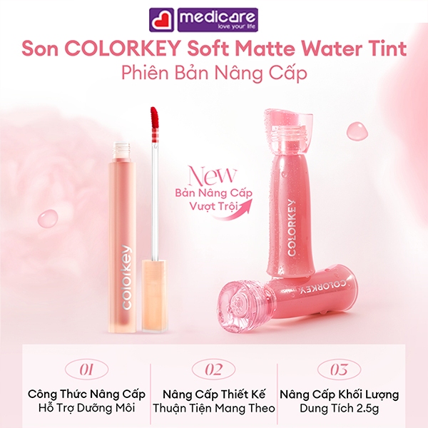 Son kem lì COLORKEY Soft Matte Water Tint 2.5g