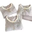 Bộ đồ ngủ cotton dành cho nữ mùa thu đông Áo len cardigan ren nhung dài tay phong cách Hàn Quốc Bộ