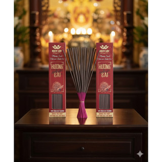 Hương Bài Sạch Bách Lộc 38cm (50 Nén) – Rễ Bài Già Nguyên Chất, Chân Mộc Tự Nhiên, Dùng Cho Ban Thờ Lớn