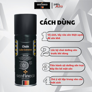 Chai Dưỡng Sên Senfineco 9924 Mỡ bò xanh Cao Cấp - Mvn Auto