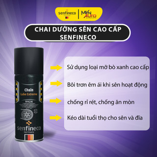 Chai Dưỡng Sên Senfineco 9924 Mỡ bò xanh Cao Cấp - Mvn Auto
