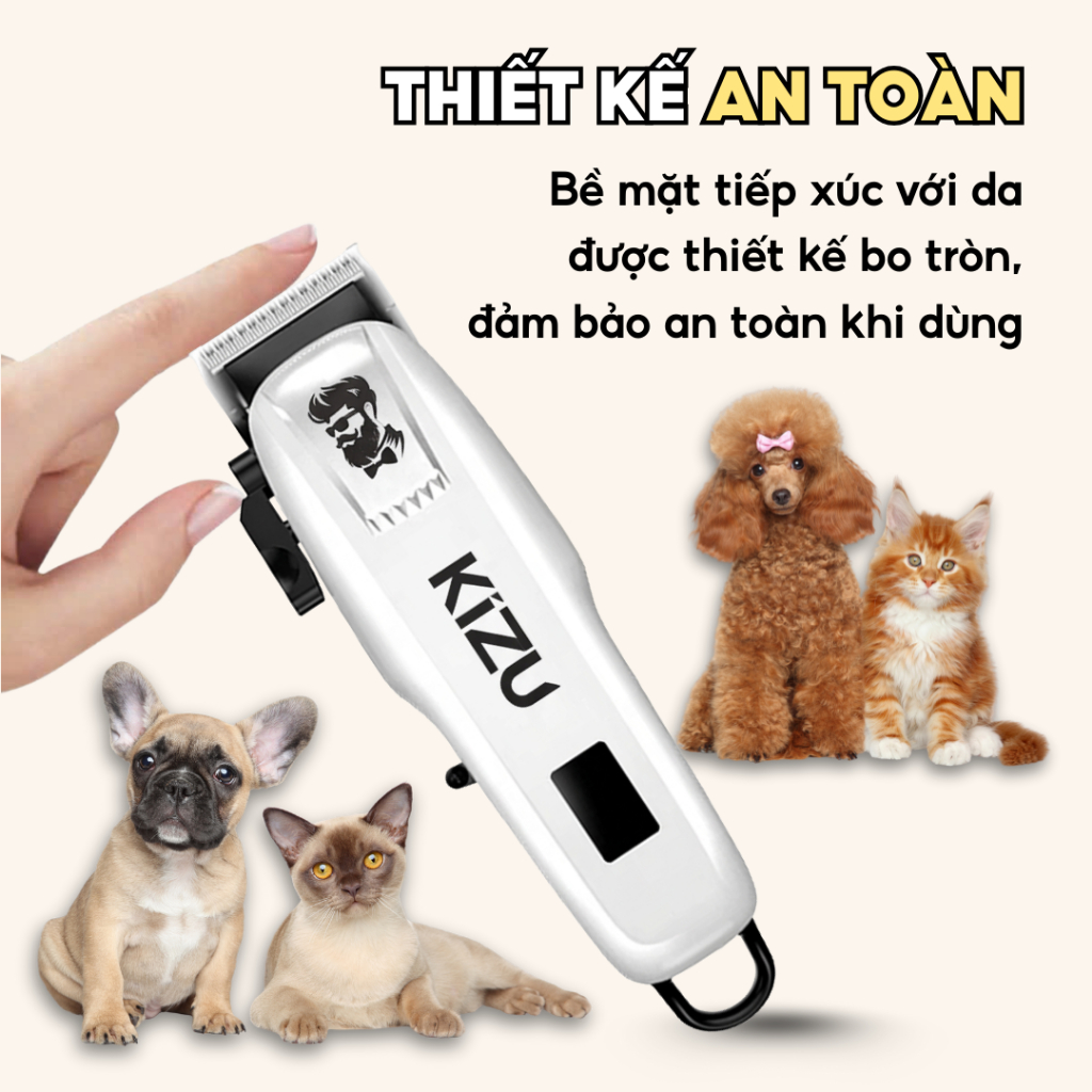 Tăng Đơ Cắt Lông Chó Mèo Sắc Bén Kizu K869, Máy Cạo Lông Chó Mèo Không Ồn, Dễ Sử Dụng Vệ Sinh, An Toàn Cho Pet