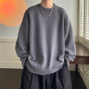 <<Có sẵn>> 024 Áo len mềm cổ tròn tay dài phong cách Hàn quốc dành cho nam nữ unisex đơn giản mùa thu đông