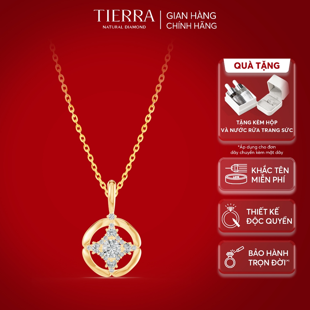 [BST Thần Tài 2026] Mặt Dây Chuyền Tierra Kim Tài Viên Mãn FMD0009, Vàng 10K/ 14K/ 18K, Tấm CZ, Sung Túc Viên Mãn