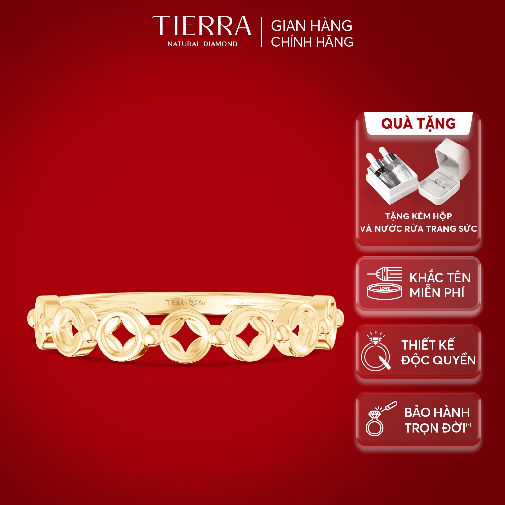 [BST Thần Tài 2026] Nhẫn Tierra Hỷ Khí Vẹn Tròn FNN5118, Vàng 10K/ 14K/ 18K, Mang May Mắn Vượng Tài Lộc