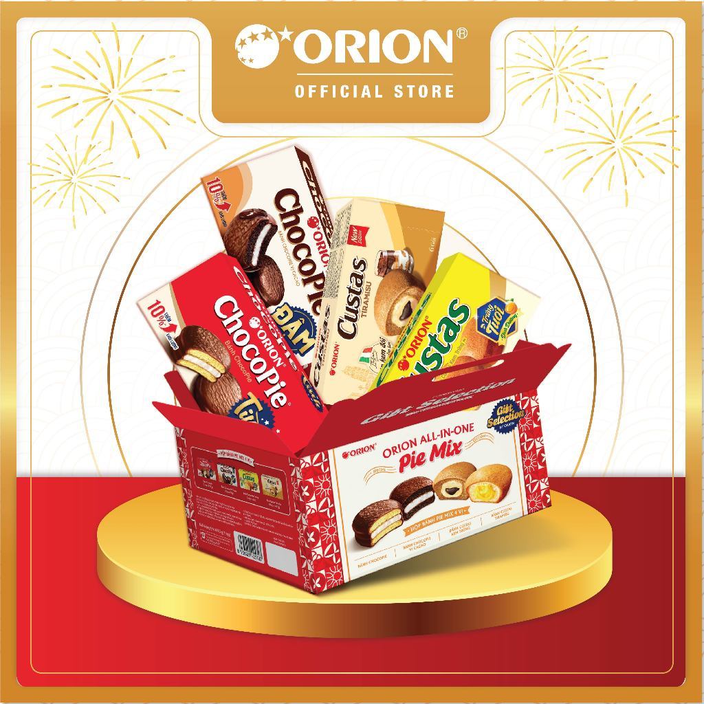 [LIVESTREAM] [ĐỘC QUYỀN] Hộp bánh Pie Orion mix 4 vị (697,5g)