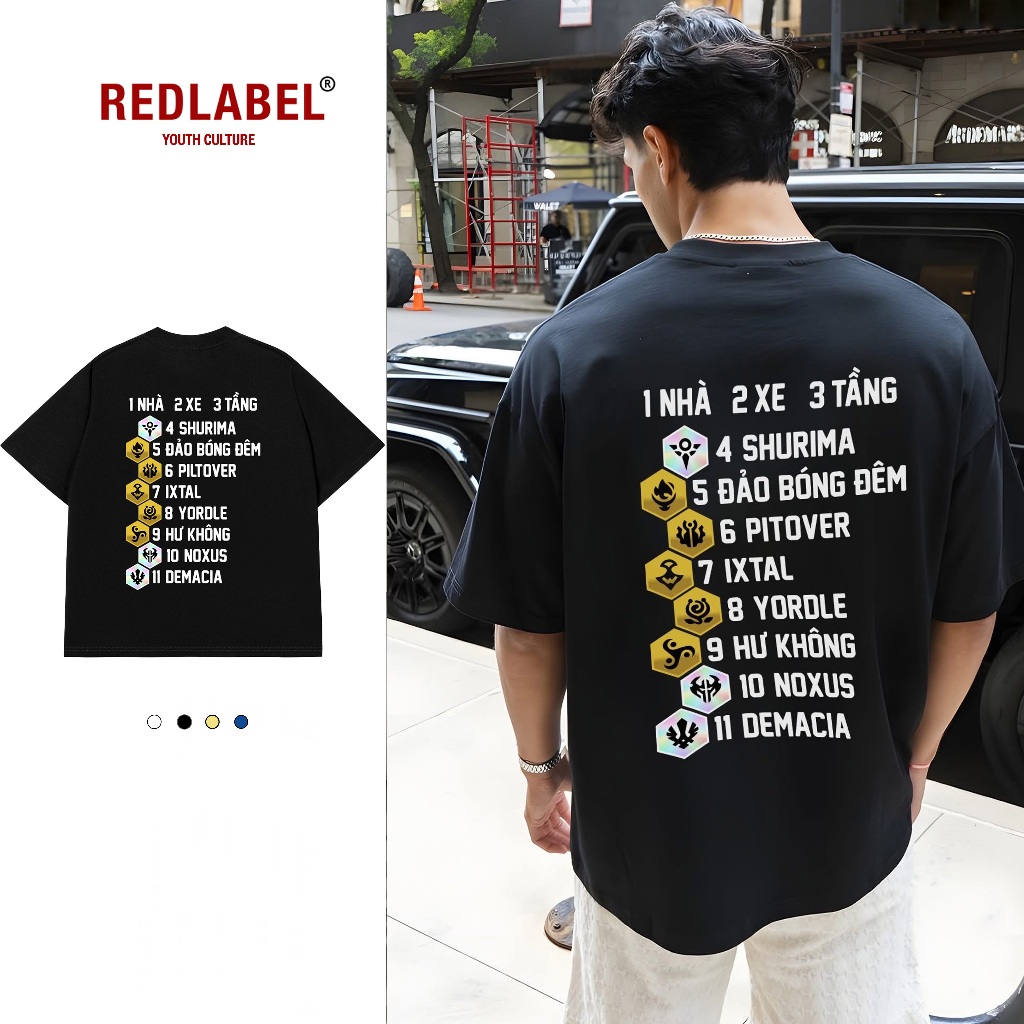 Áo Vớ Vẩn Vui Tươi REDLABEL Áo Thun TOP TIER Cotton 100% Oversize Nam Nữ TS77
