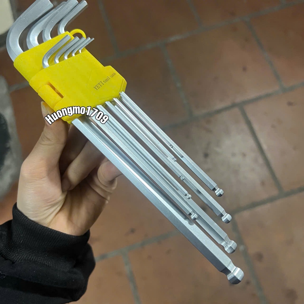 Bộ lục giác 9 cây đầu bông và bi Yetl usa
