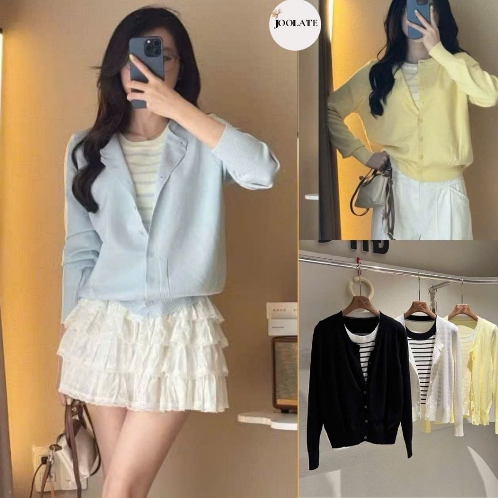 Set Áo len 2 chi tiết gồm áo len mongtogi nữ và layer giả yếm liền thân HÀNG ĐẸP L1