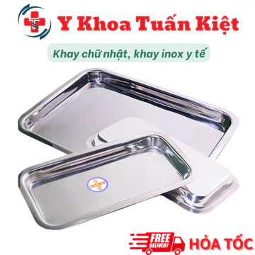 ✅ Khay chữ nhật, khay inox y tế các kích cỡ