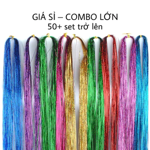 Combo 50+ Set Sợi Kim Tuyến Nối Tóc - Sỉ Set Kim Tuyến 200 Sợi Nối Light Nổi Bật