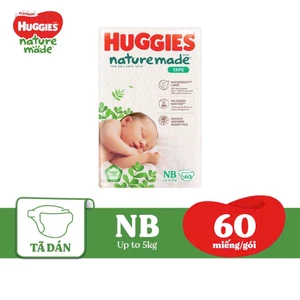 BỈM HUGGIES NATURE MADE CÁC SIZE NB60/S82/M64/L54/XL38/XXL26