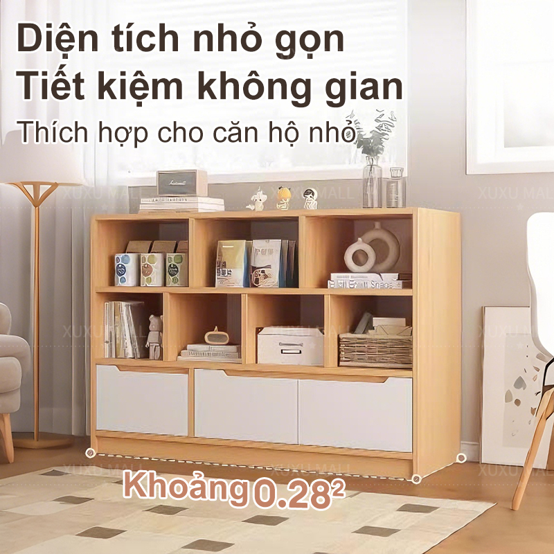 Kệ Tủ Gỗ đa năng Để Sách Trang Trí Phòng Khách Làm Việc Phong Cách Bắc Âu Chắc Chắn Dễ Lắp Ráp | BigBuy360 - bigbuy360.vn