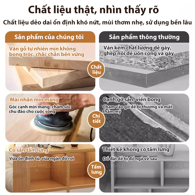 Kệ Tủ Gỗ đa năng Để Sách Trang Trí Phòng Khách Làm Việc Phong Cách Bắc Âu Chắc Chắn Dễ Lắp Ráp | BigBuy360 - bigbuy360.vn