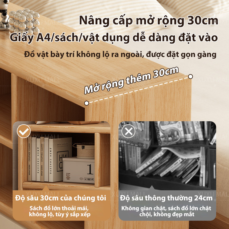 Kệ Tủ Gỗ đa năng Để Sách Trang Trí Phòng Khách Làm Việc Phong Cách Bắc Âu Chắc Chắn Dễ Lắp Ráp | BigBuy360 - bigbuy360.vn