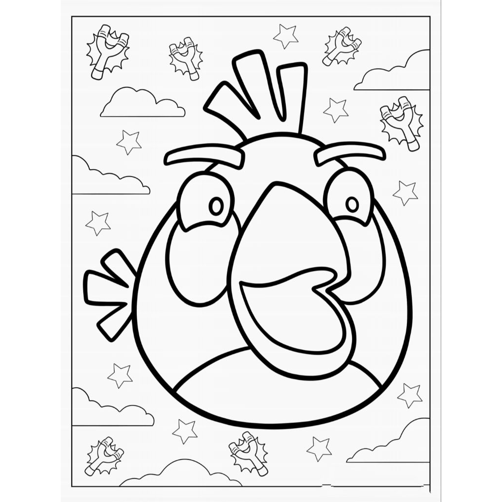 20 Tranh tô màu Angry Birds (Mực và giấy chính hãng - an toàn cho bé)