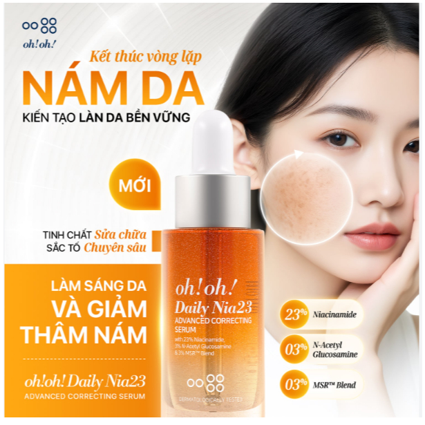 [HÀNG CÔNG TY] Serum Dưỡng Sáng, Giảm Thâm Nám oh!oh! Daily Nia23 Advanced Correcting Serum 30ml