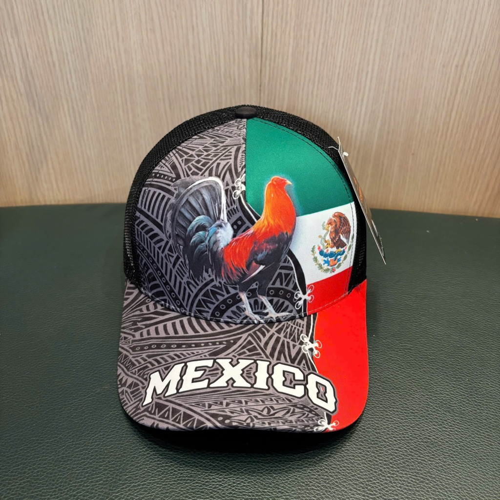 Mũ kết in gà mexico - Nón lưỡi trai phối lưới thoáng mát hoạ tiết in phối gà thời trang nam nữ