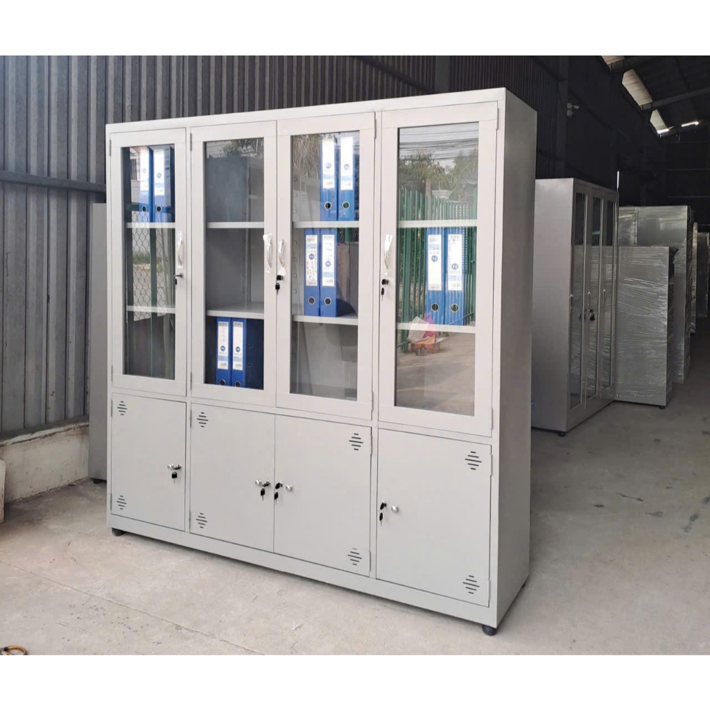 TỦ SẮT HỒ SƠ 4 CÁNH KÍNH MỞ CAO CẤP