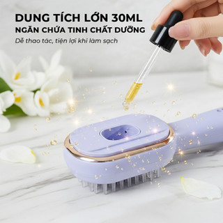 Lược điện massage đầu chải tóc Lokykin kèm chức năng phun sương thẩm thấu tinh chất dưỡng tóc