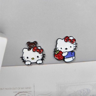 Set Charm Hello Kitty & Dâu Tây Cute – Kitty Nơ Đỏ Nơ Hồng Ôm Dâu, Charm Gắn Dép DIY Ngộ Nghĩnh
