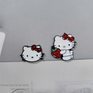 Set Charm Hello Kitty & Dâu Tây Cute – Kitty Nơ Đỏ Nơ Hồng Ôm Dâu, Charm Gắn Dép DIY Ngộ Nghĩnh