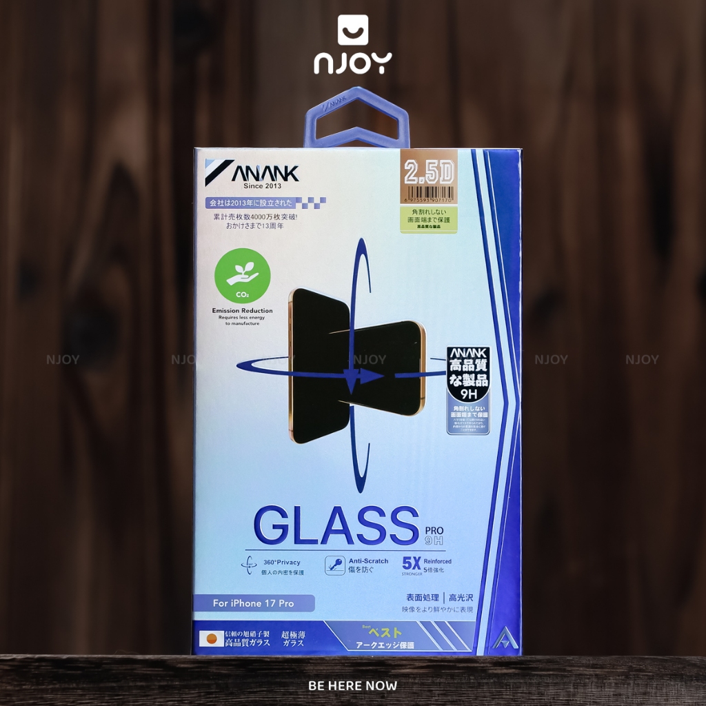 Cường Lực Anank Chống Nhìn Trộm, Trong Suốt, Chống Ánh Sáng Xanh, Chống Vân iPhone 17 Pro Max 16 15