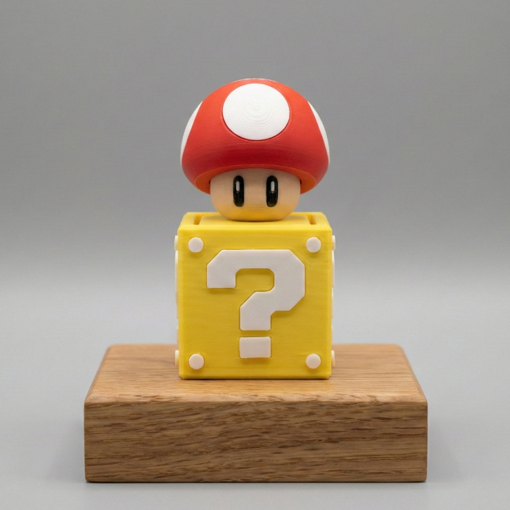 Đồ chơi in 3d Nấm Mario Clicker - Mario Galaxy - Nintendo ấn giảm stress kèm 1 switch - Holymesh