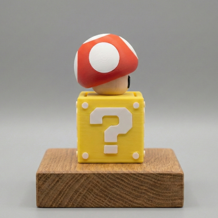 Đồ chơi in 3d Nấm Mario Clicker - Mario Galaxy - Nintendo ấn giảm stress kèm 1 switch - Holymesh
