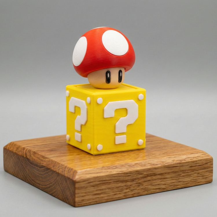 Đồ chơi in 3d Nấm Mario Clicker - Mario Galaxy - Nintendo ấn giảm stress kèm 1 switch - Holymesh