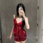 HT23 Bộ ngủ 2s sexy phối ren cánh bướm kèm ĐỆM LÓT, đồ ngủ lụa mặc nhà tôn dáng HT23