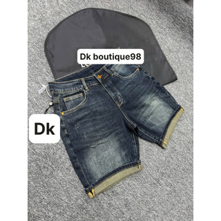 Quần short jean nam wash bạc phối viền chữ thời trang cá tính,vải dày mềm co giãn nhẹ,phom chuẩn siêu cấp QC
