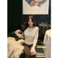 TRIANGLE - Lace blouse (Cân nhắc kỹ, return is not welcomed) - Áo ren dài tay 2 lớp phong cách thanh lịch, sang chảnh
