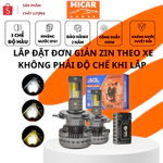 Đèn LED Xe Ô Tô MICAR 150W, Bóng Đèn Siêu Sáng 3 Chế Độ Màu Chống Nước, Đèn Pha Ô Tô Cao Cấp BH 24 Tháng — ảnh 1
