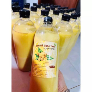 Nước Cốt Gừng Tươi Nguyên Chất -1000 ml, Ngâm Chân Giữ Ấm Cơ Thể Bảo Vệ Sức Khoẻ