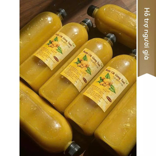 Nước Cốt Gừng Tươi Nguyên Chất -1000 ml, Ngâm Chân Giữ Ấm Cơ Thể Bảo Vệ Sức Khoẻ