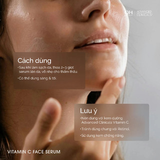 Serum Vitamin C AAP Dưỡng Sáng Mờ Thâm Sạm Giúp Làm Đều Màu Da Chống Oxy Hoá Advanced Clinicals 52ml