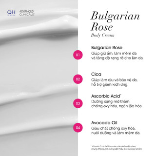 Kem Dưỡng Làm Dịu Da Dưỡng Sáng Hương Spa Bulgarian Rose Advanced Clinicals 454g