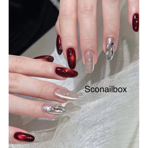 NAIL BOX MẮT MÈO ĐỎ TẾT MIX ĐÁ BLING TÔN DA SCONAILBOX