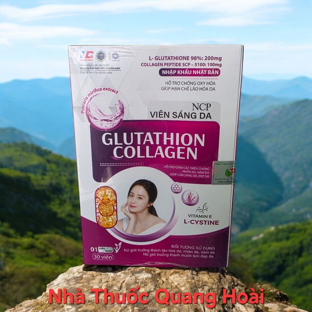 Viên sáng da GLUTATHION COLLAGEN NCP hỗ trợ nhăn da, nám da, giúp làm đẹp da, sáng da
