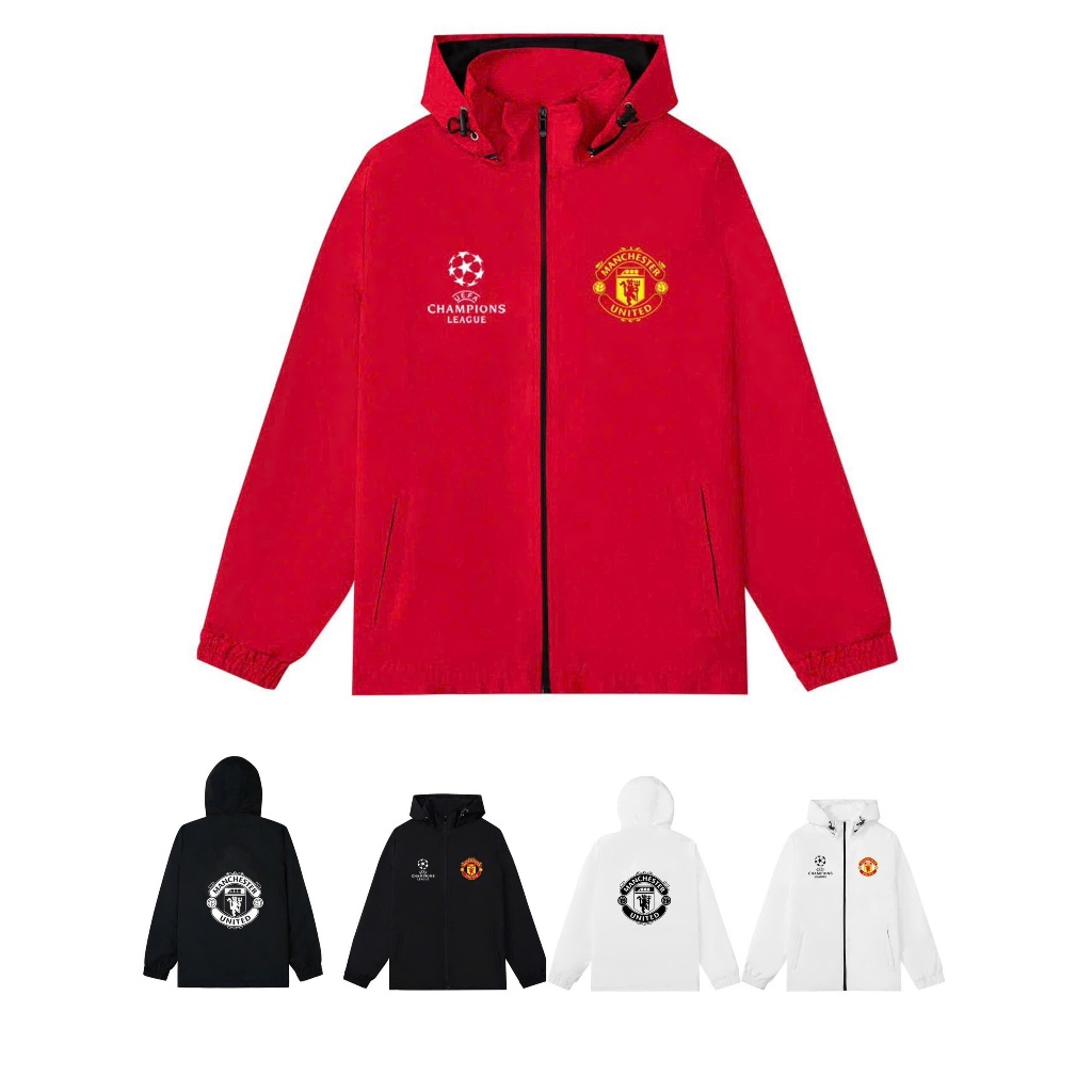 Áo Khoác Gió Cao Cấp 2 Lớp Manchester United Kháng Nước Chống Nắng Form Rộng