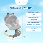 (HỎA TỐC - CÓ BÁNH XE) Nôi Điện Ru Ngủ Tự Động Cho Bé Sơ Sinh Cao Cấp Kèm Bàn Ăn Dặm, Nôi Rung Ru Ngủ Cho Bé LAXANH KIDS — ảnh 2