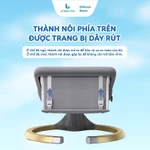 (HỎA TỐC - CÓ BÁNH XE) Nôi Điện Ru Ngủ Tự Động Cho Bé Sơ Sinh Cao Cấp Kèm Bàn Ăn Dặm, Nôi Rung Ru Ngủ Cho Bé LAXANH KIDS — ảnh 7