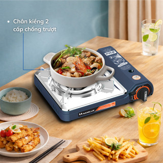 Bếp Gas Mini Du Lịch Cao Cấp NaMilux NH-P3012PS/MLN-202PS /Van Ngắt Gas An Toàn 2 Cấp - Giải Pháp Chống Nổ/Chính Hãng